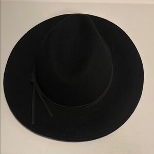 Wyeth 100% Wool‎ Stylish Black Fedora Hat Size O/S